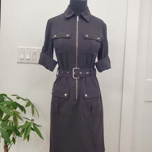 michael kors belted shirt dress Belted Shirt Dress